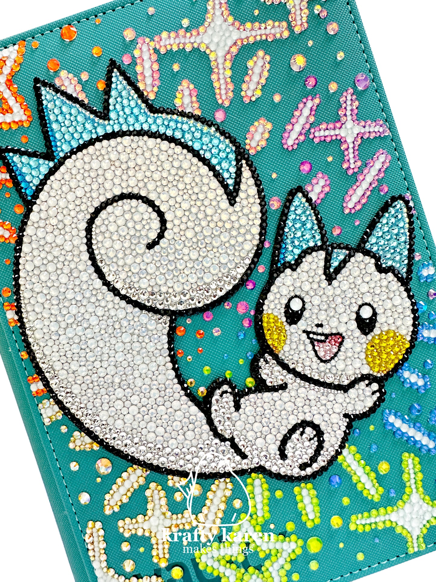 rhinestone pachirisu 4 pocket binder
