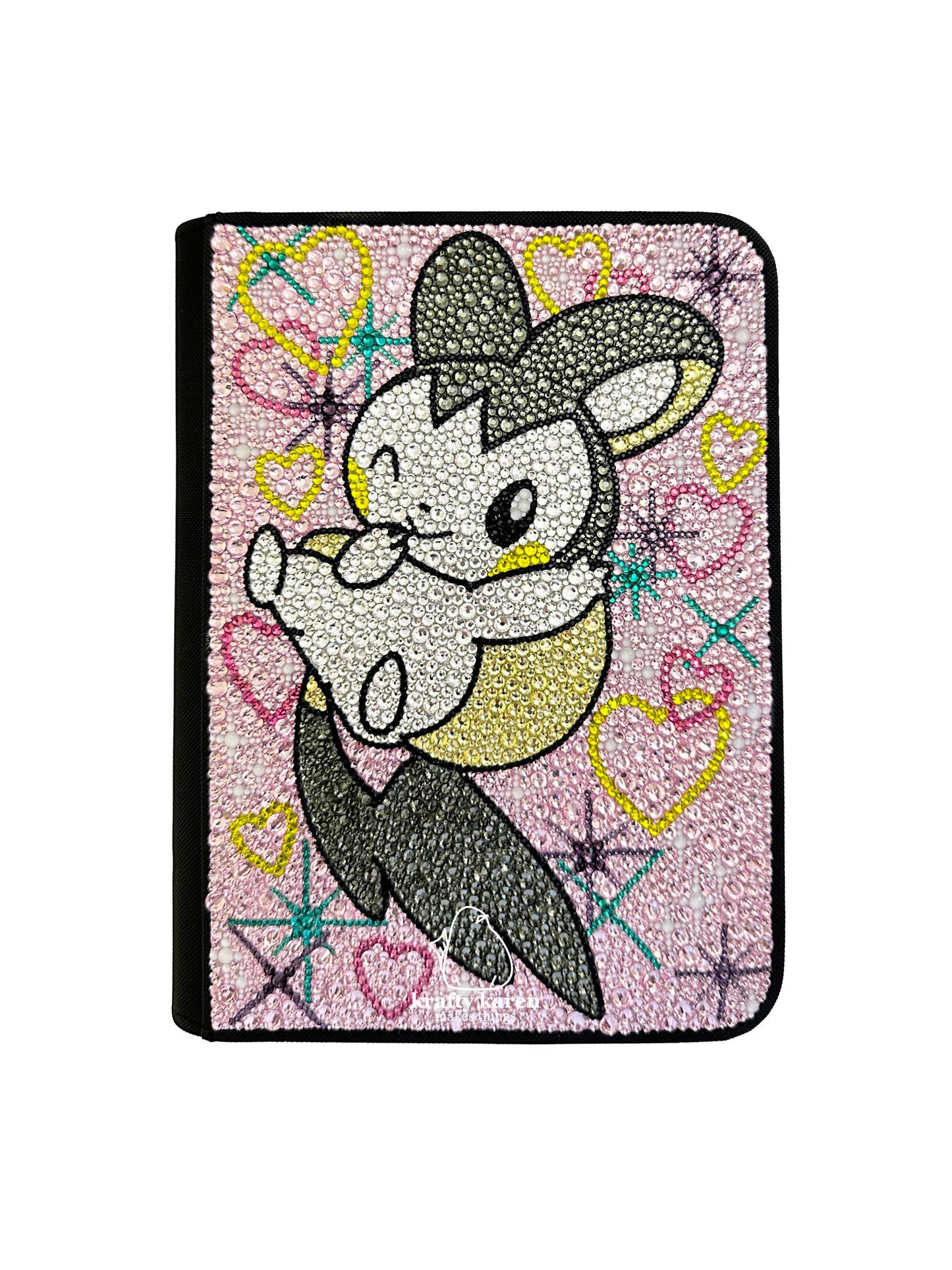 Rhinestone Emolga 4 Pocket Binder
