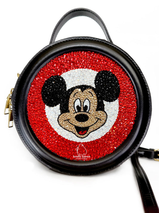 Classic Mouse Rhinestone Crossbody Bag