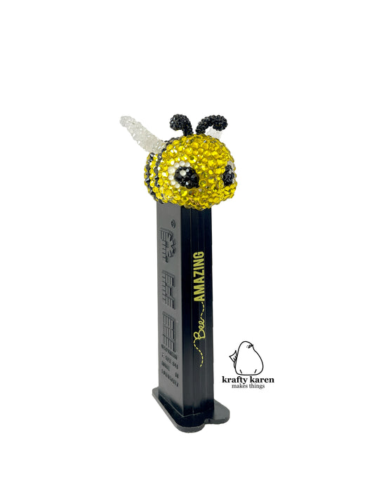 Rhinestone Bee PEZ - Black Stem
