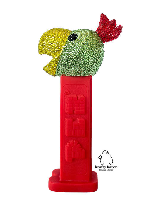 GIANT Rhinestone Cockatoo Bank PEZ