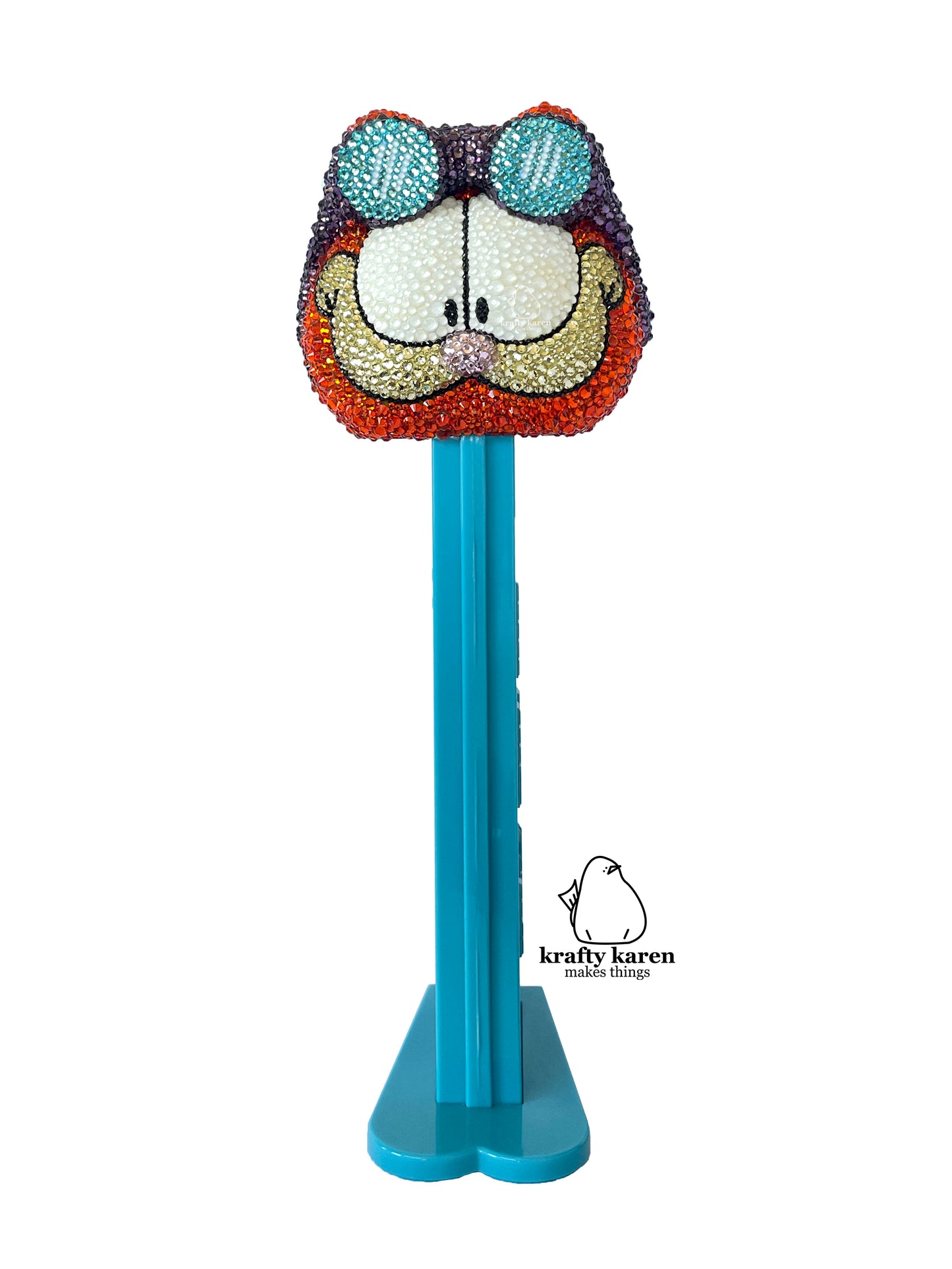 GIANT Rhinestone Aviator Garfield PEZ