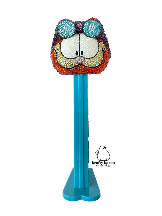 GIANT Rhinestone Aviator Garfield PEZ