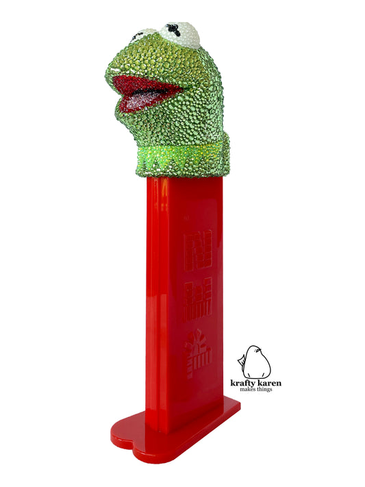 GIANT Rhinestone Kermit PEZ