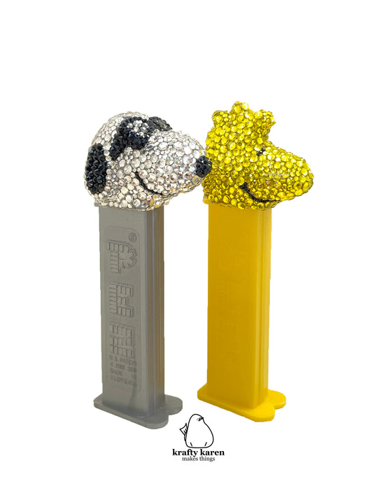 Rhinestone Peanuts PEZ - Set of 2