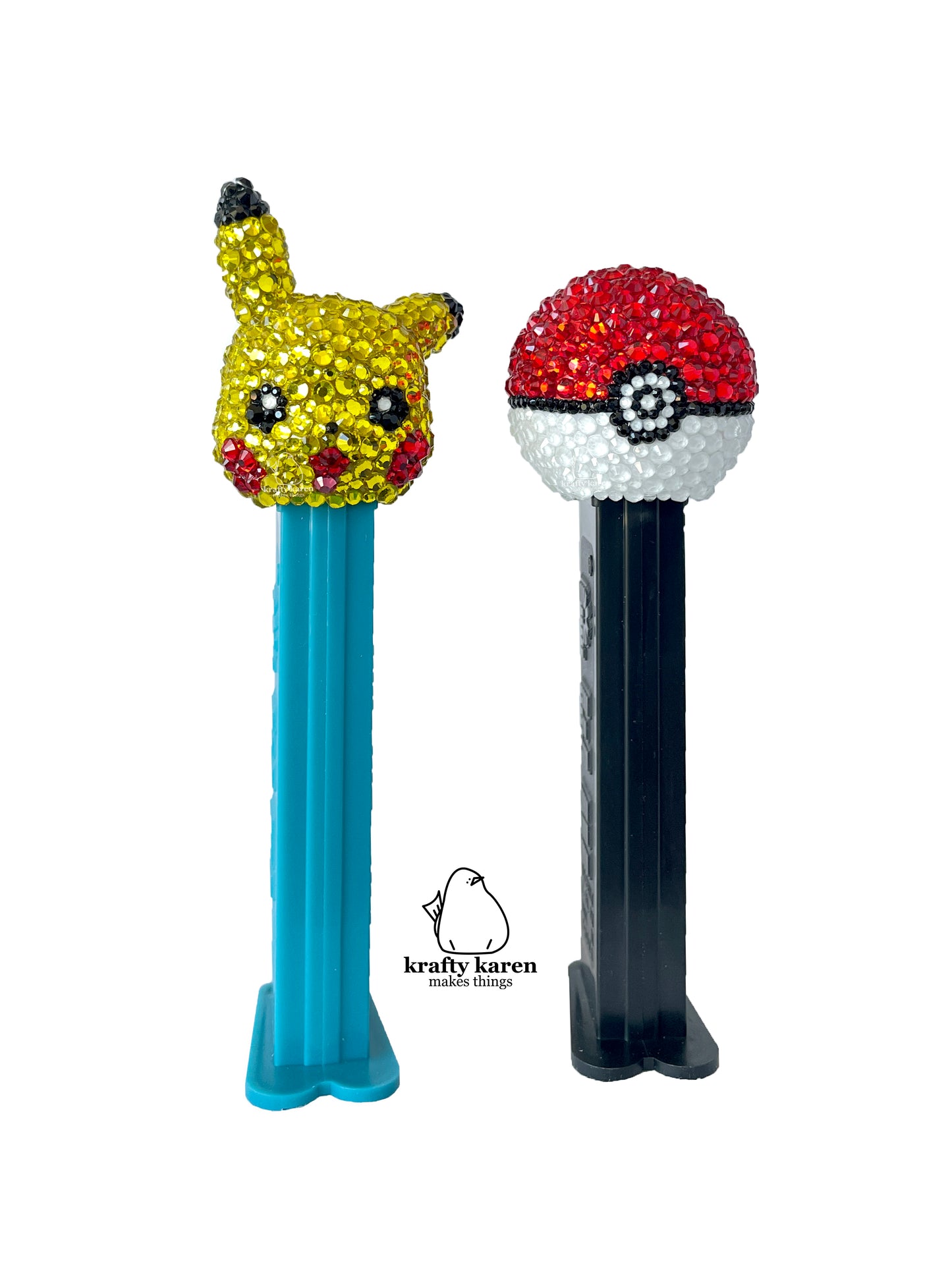 Rhinestone Pokemon PEZ - Set of 2