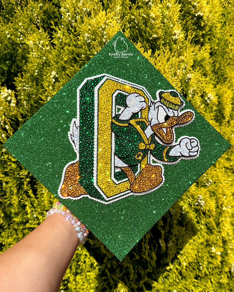 University of Oregon Grad Cap – krafty karen makes things